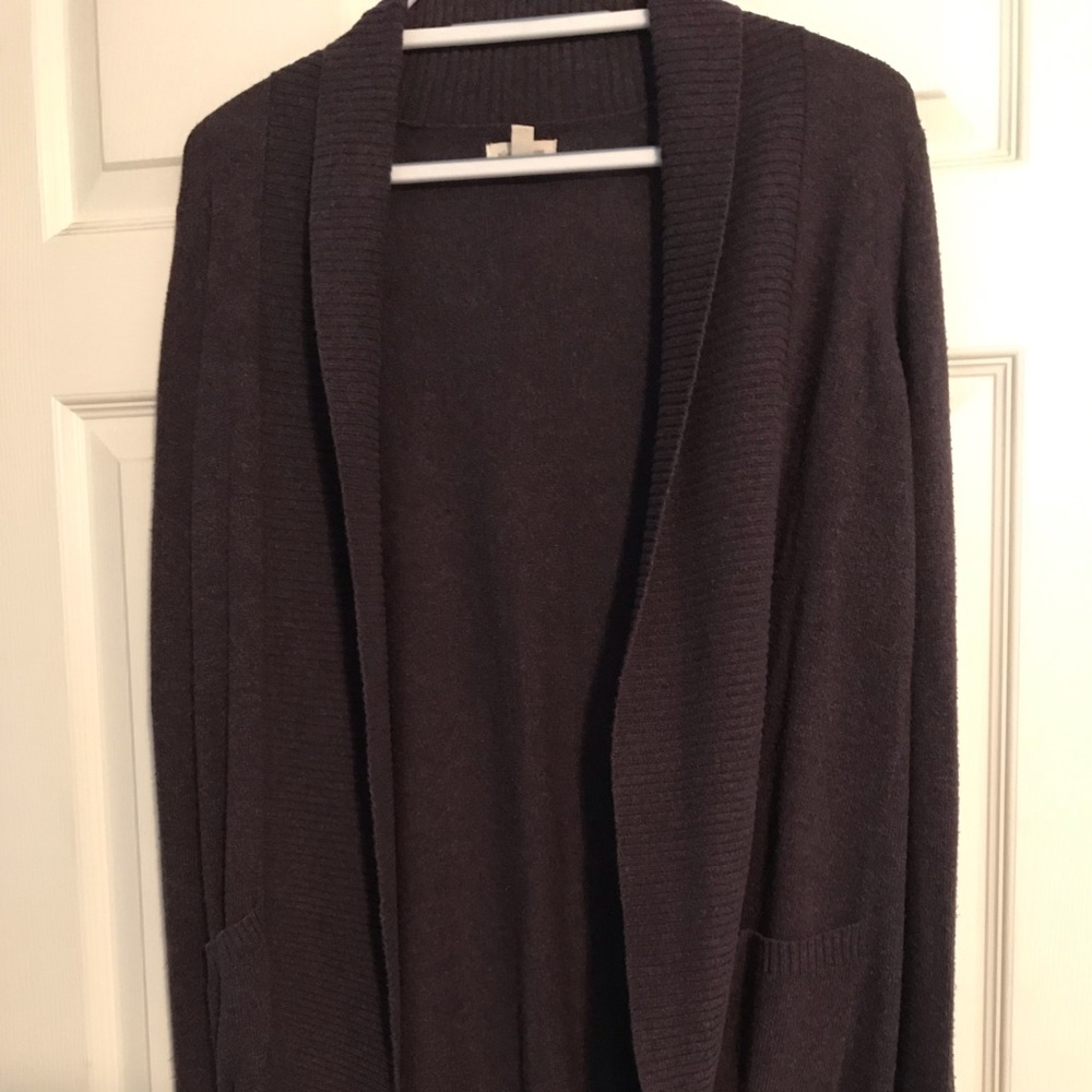 Purple cardigan